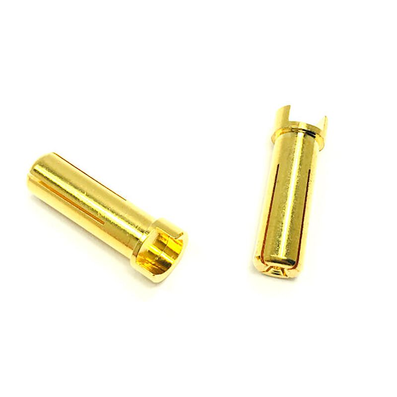 Team Trinity 5mm Gold Bullet Connector, Male (2)