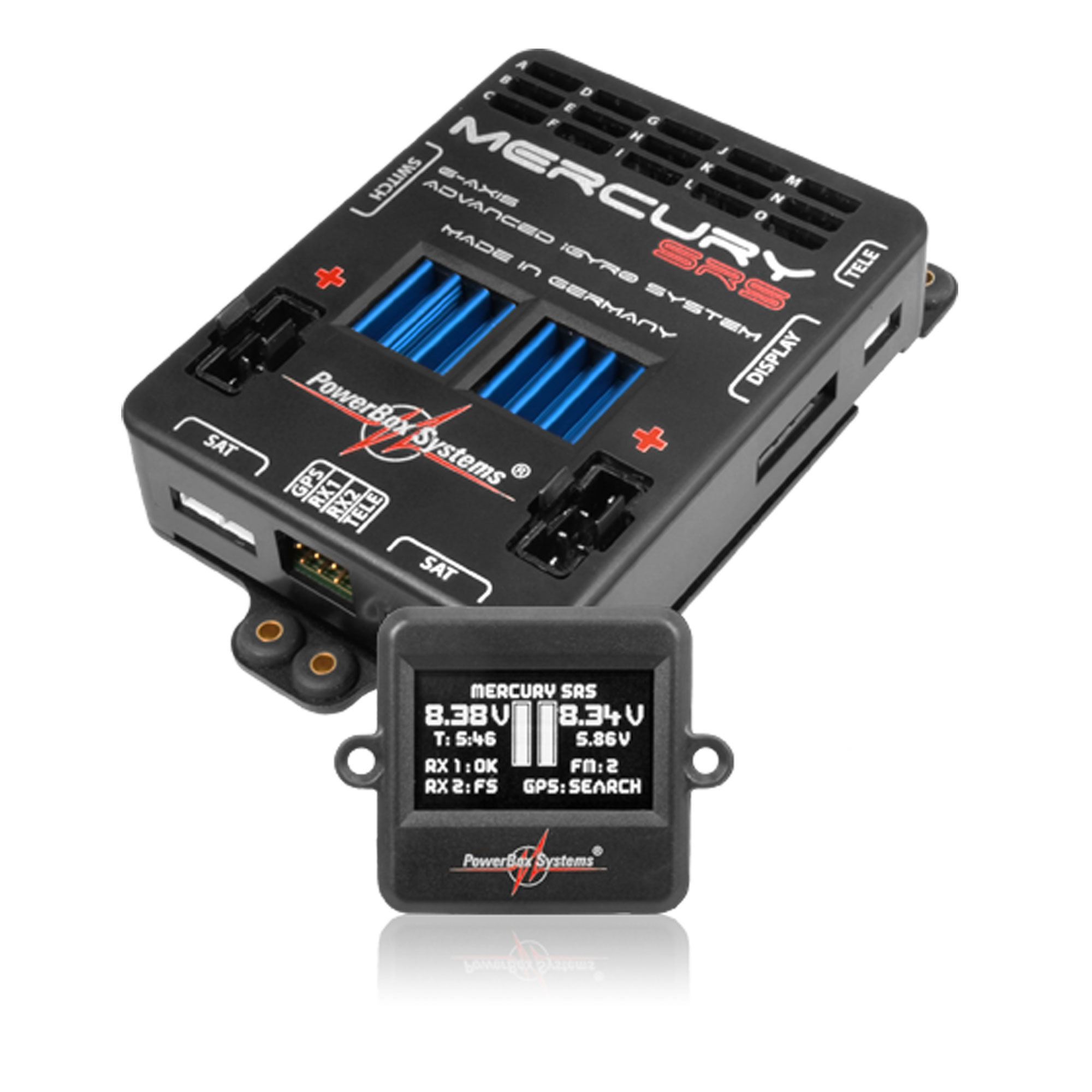 ホビーラジコン Radio Control System PowerBox Systems Mercury SRS LCD GPS Sensor Switch with OLED