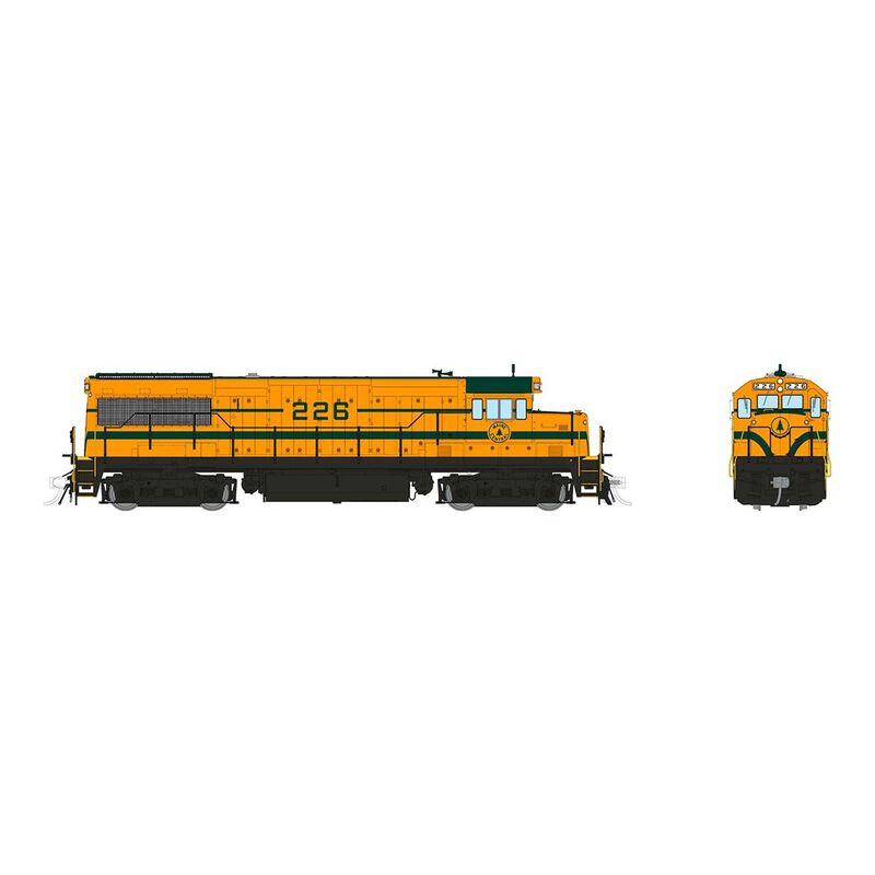 HO GE U25B Low Hood (DC/DCC/Sound): Maine Central - Harvest Gold: #226