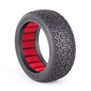 1/8 Chain Link Medium Long Wear Tires, Red Inserts (2): Buggy