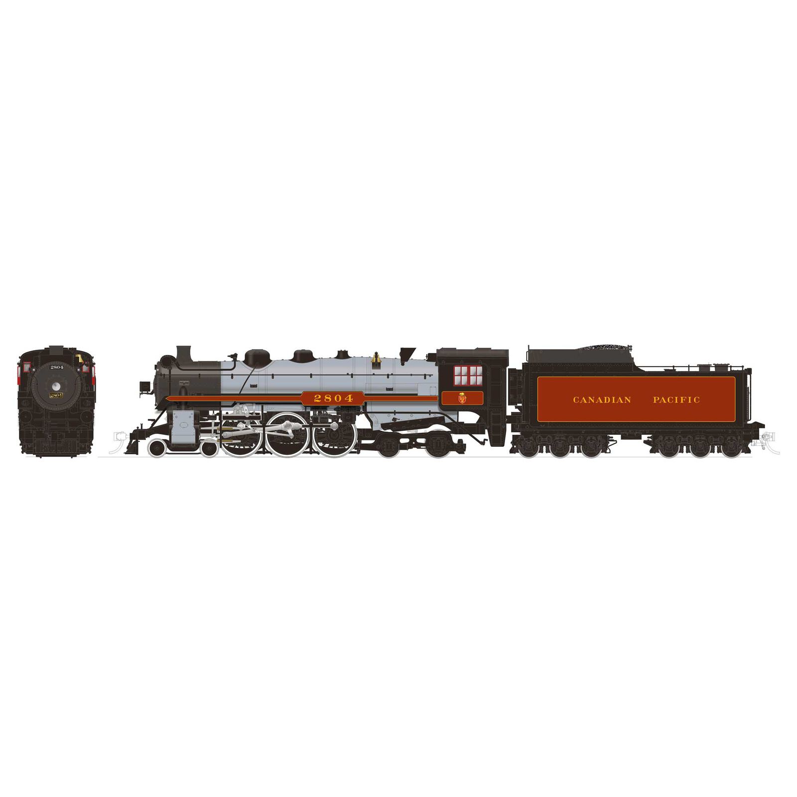HO H1a 4-6-4 Hudson DC Locomotive CPR #2804