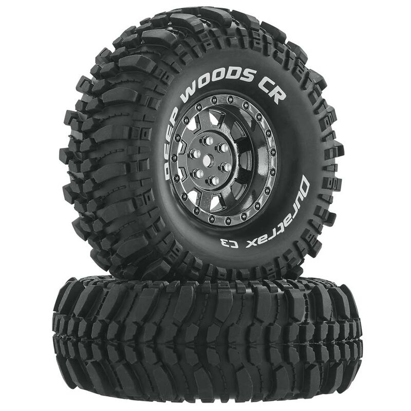 Deep Woods CR C3 Mounted 1.9" Crawler Tires, Chrome (2)