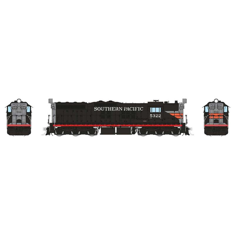 HO EMD SD7 Locomotive: Southern Pacific - Black Widow: #5322