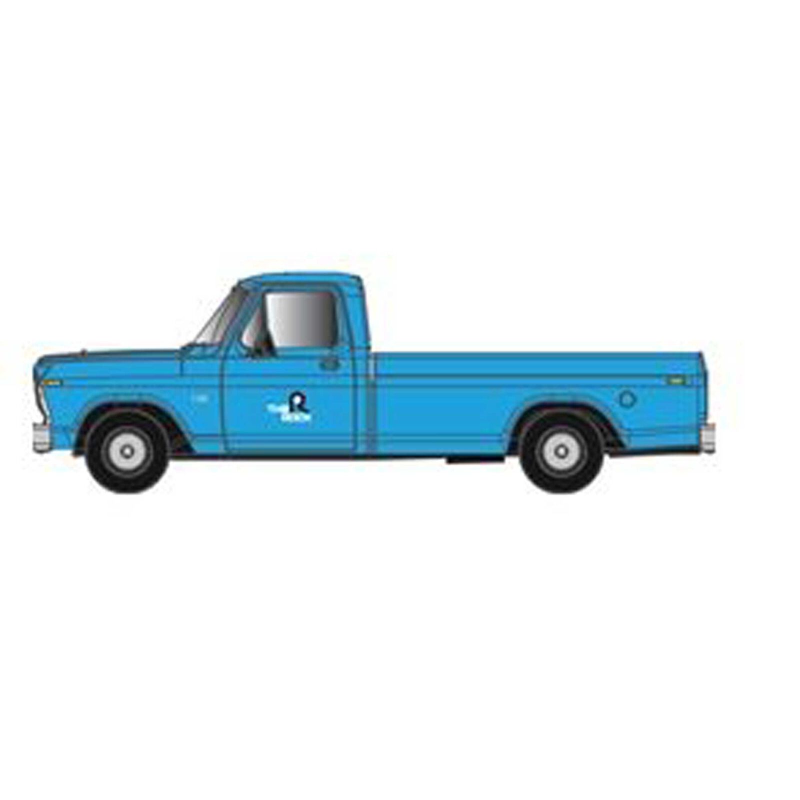 HO Ford F-100 Pick Up Truck Rock Island, Blue