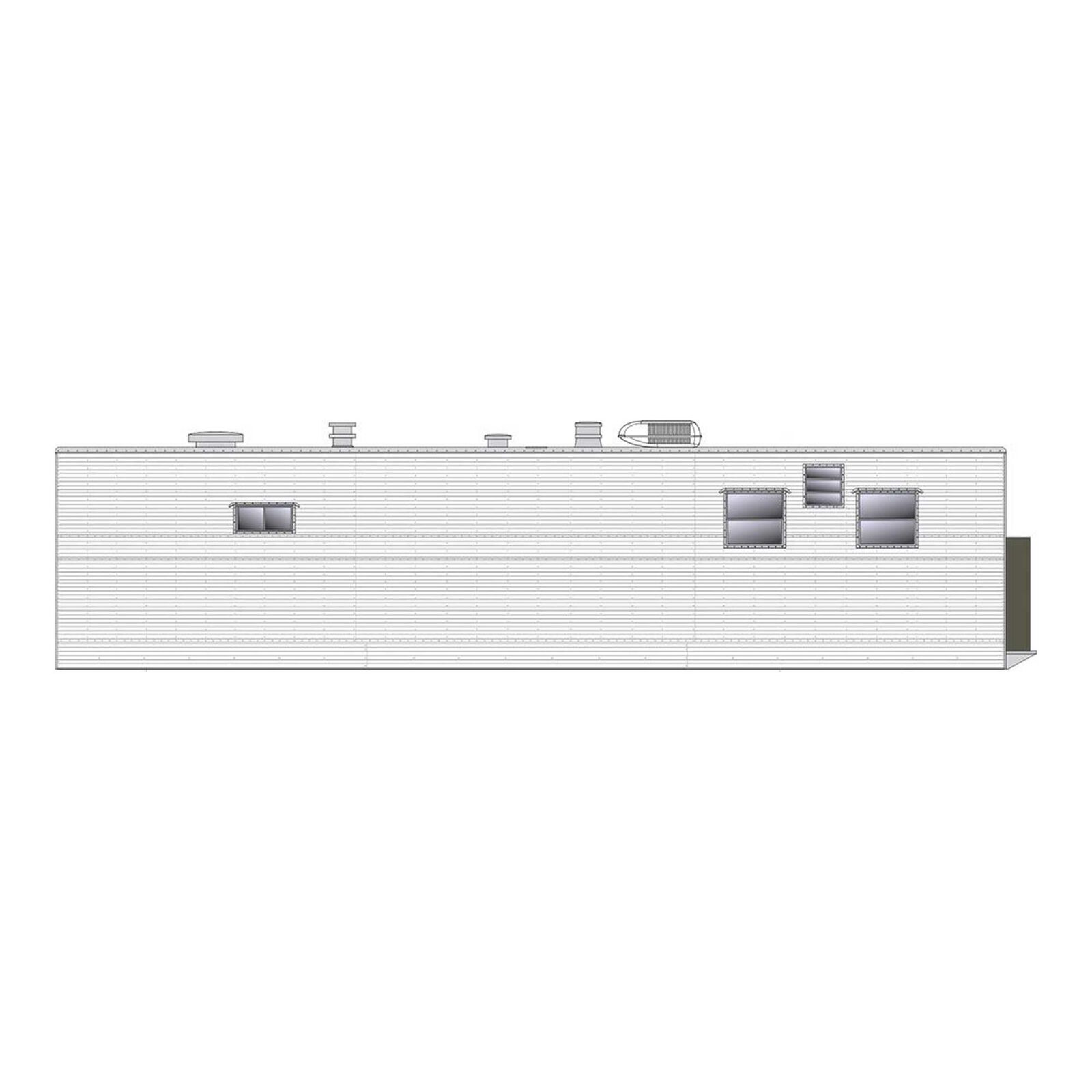 HO Kitchen Trailer, Painted, Unlettered