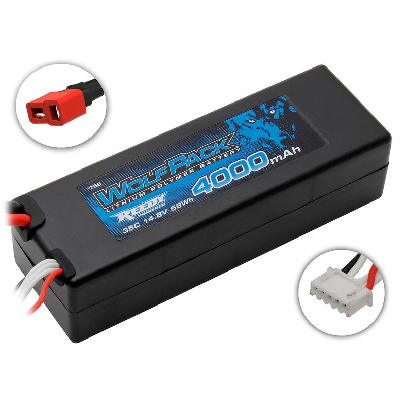 14.8V 4000mAh 35C WolfPack LiPo Battery