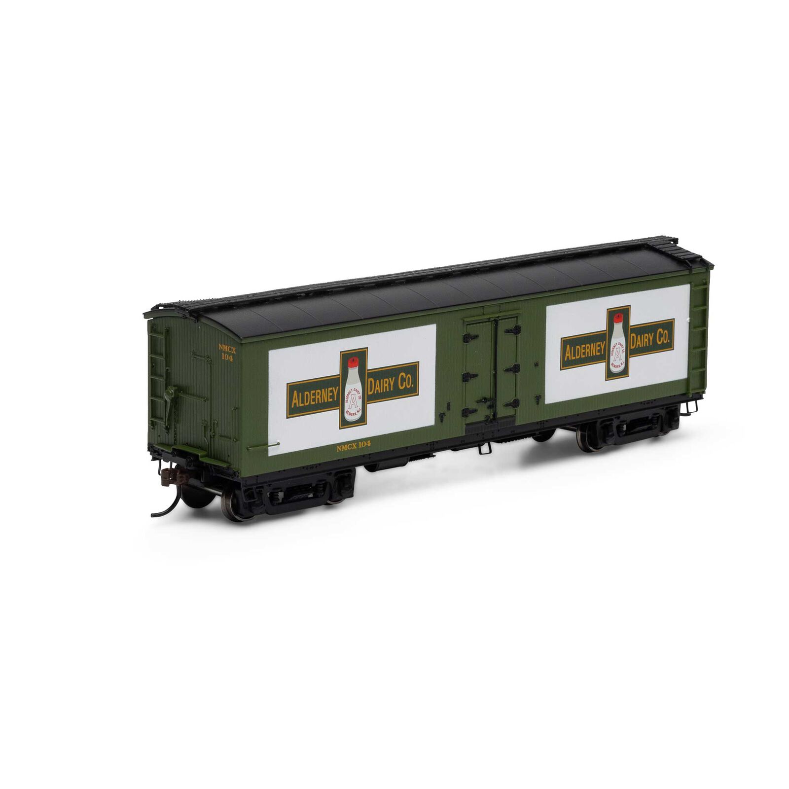 HO 40' Pfaudler Milk Car, Alderney Dairy #104