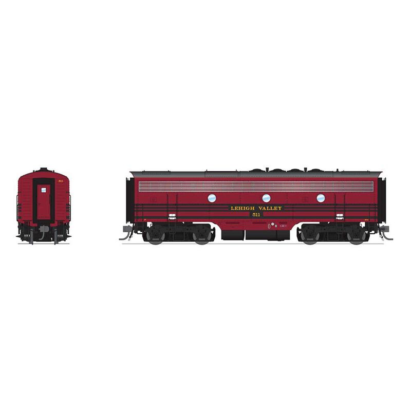 HO EMD F3B Locomotive, LV 513 Cornell Red Black Stripes with Paragon4