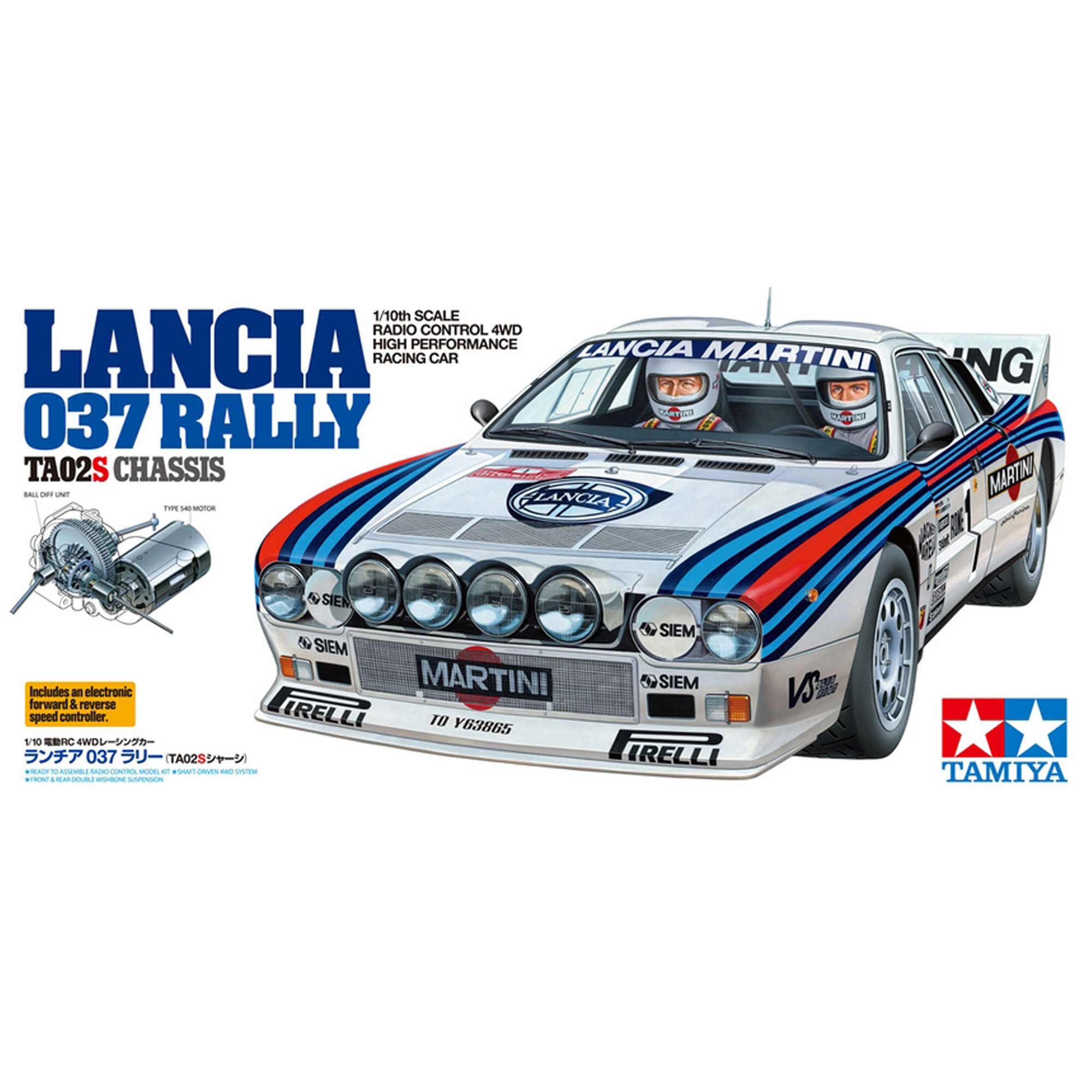 Tamiya 1/10 Lancia 037 TA02-S On-Road Rally Kit | Tower Hobbies