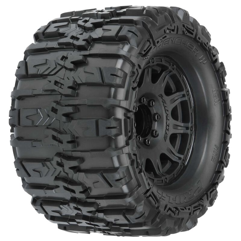 1/8 Trencher HP BELTED F/R 3.8" MT Tires Mounted 17mm Black Raid (2)