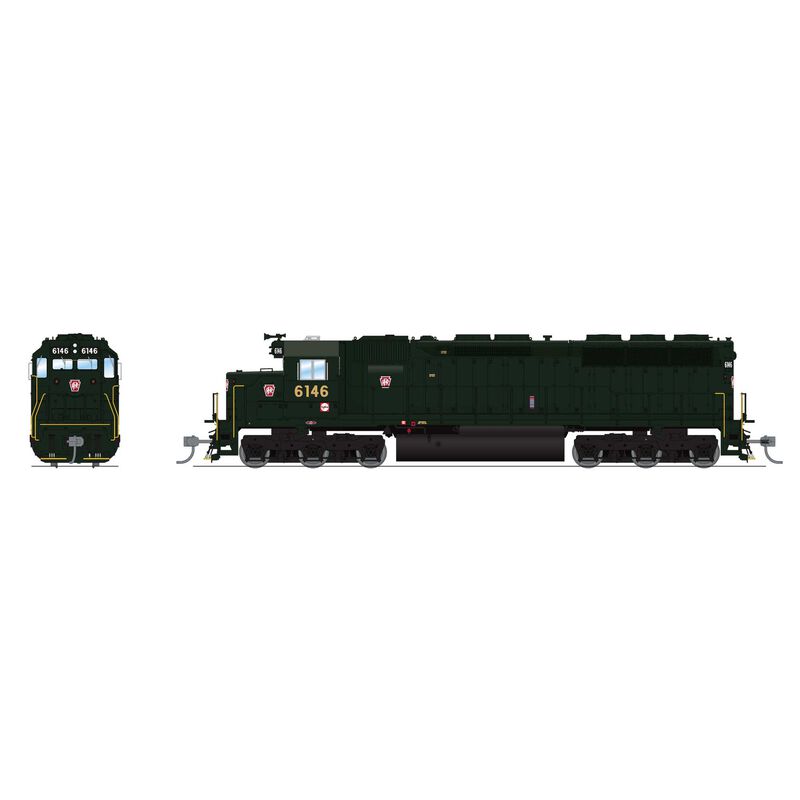 HO EMD SD45 Locomotive, PRR 6146, Brunswick Green