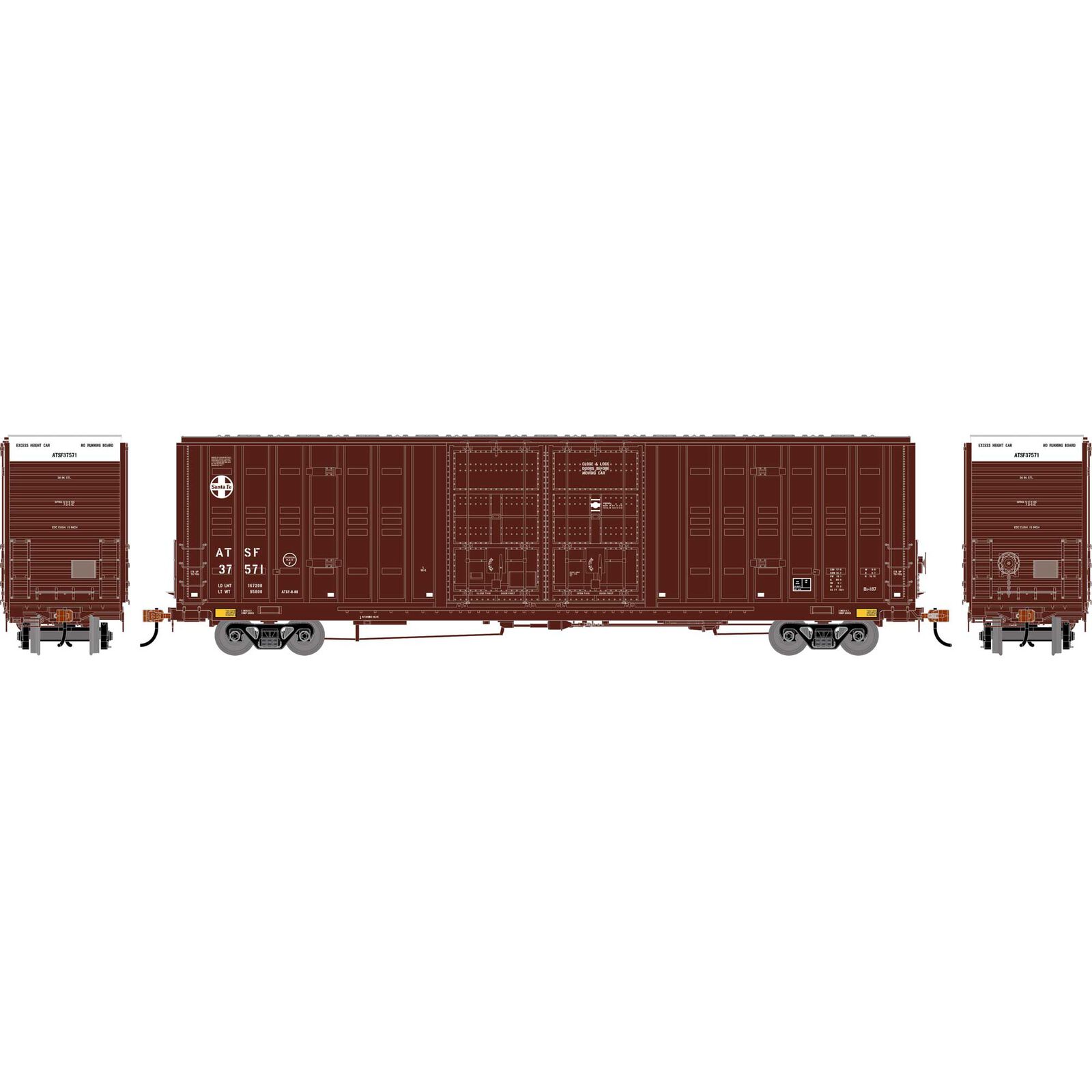 HO ATH 60' Berwick Box Car, ATSF #37571