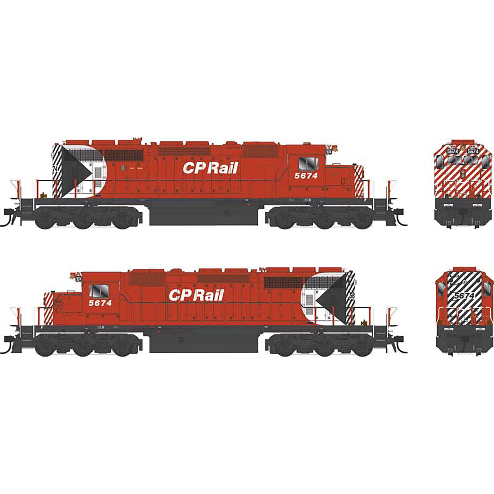 HO GMD SD40-2 Locomotive with DCC & Sound, CP 5674