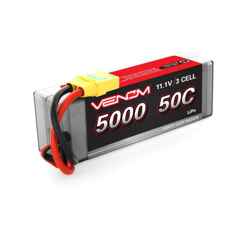 11.1V 5000mAh 3S 50C DRIVE Hardcase LiPo Battery: XT90-S