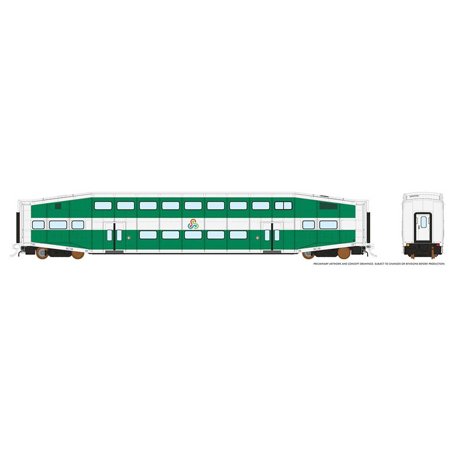 HO BiLevel Commuter Car - TriRail Coach: UN#D