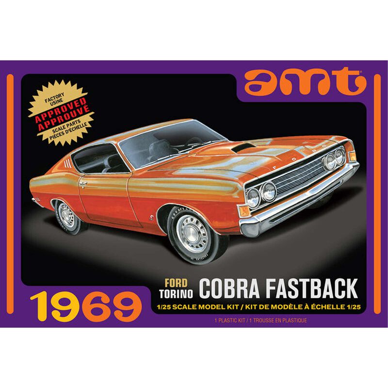 1/25 1969 Ford Torino Cobra Fastback Model Kit