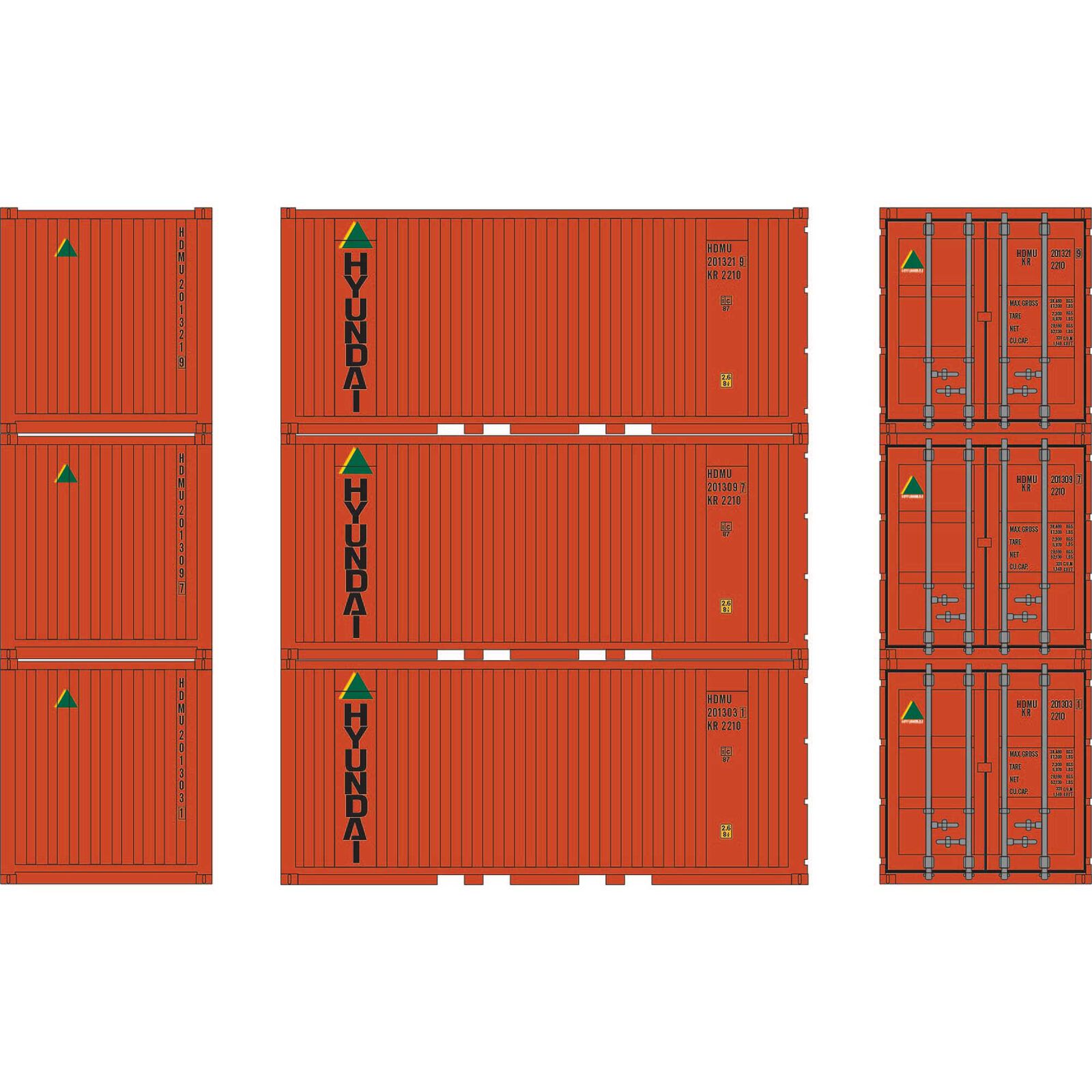 HO 20' Corrugated Container, HDMU (3)