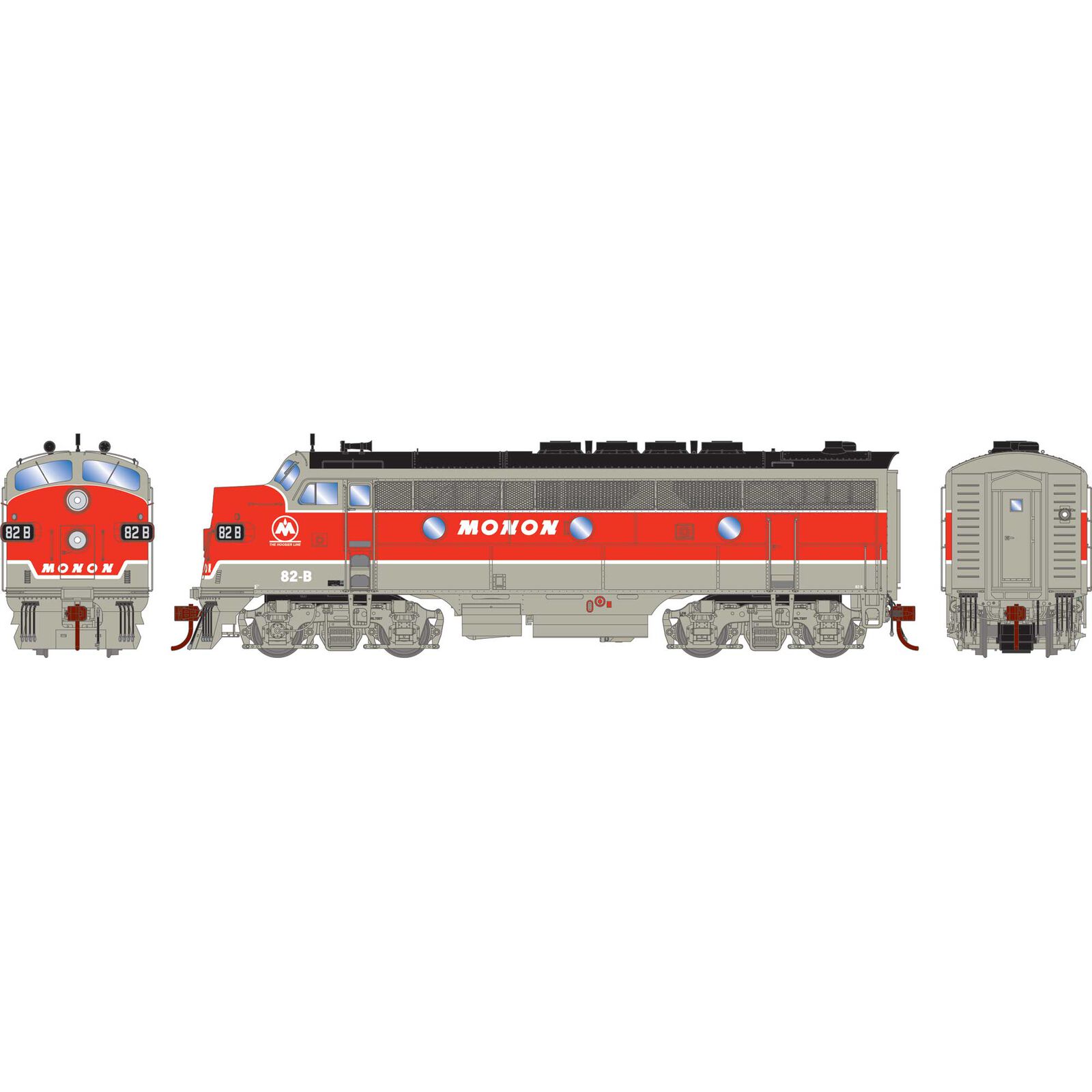 HO F3A Locomotive, Monon #82-B