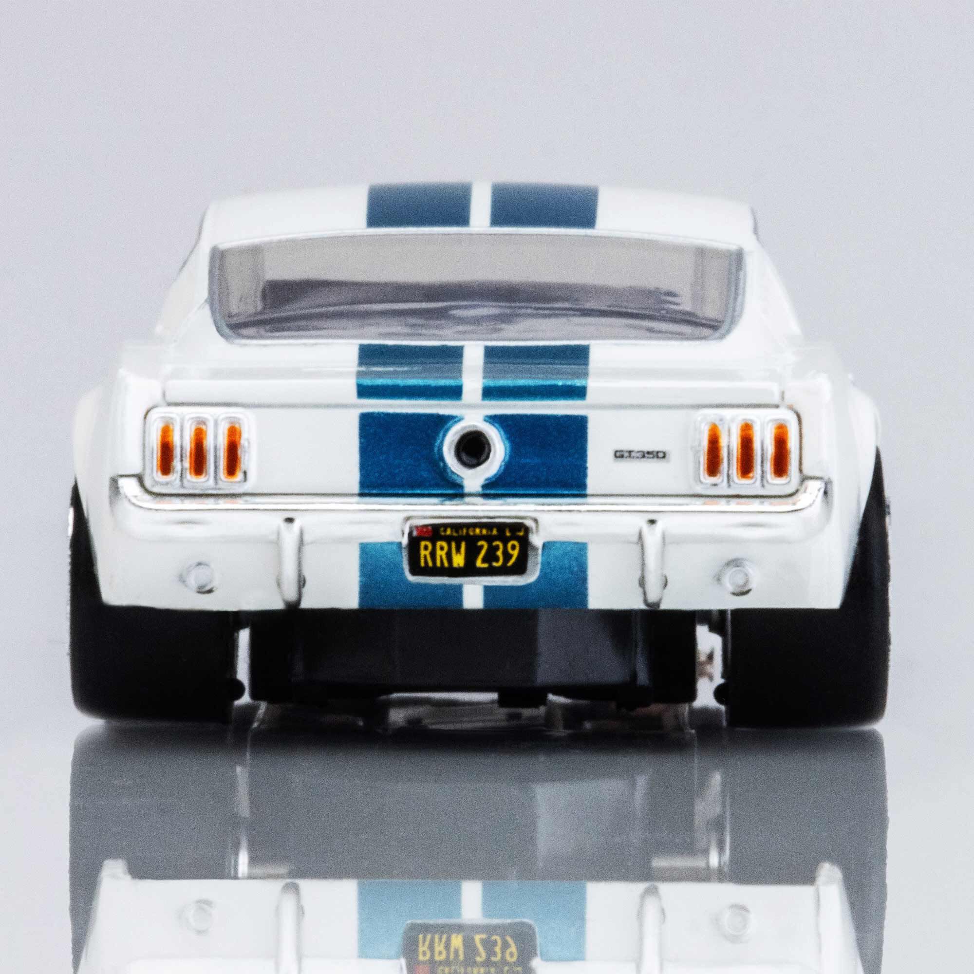 AFX/Racemasters HO 1965 Ford Shelby GT350 Mega G+ Slot Car, White