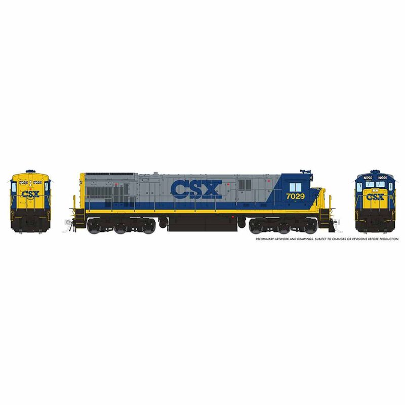 HO C30-7 Locomotive DC/DCC & Sound, CSX #7036