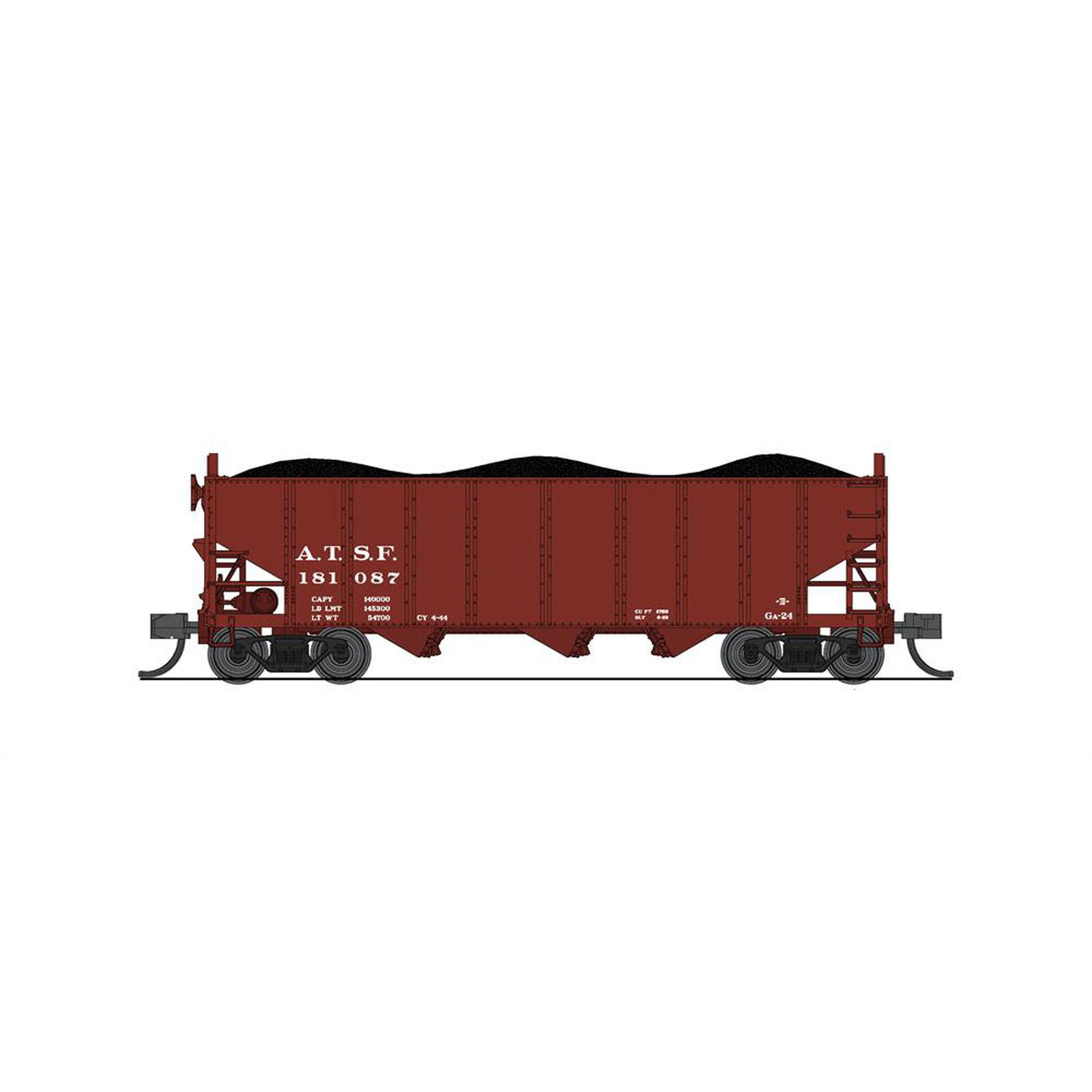 N 3-Bay Hopper, ATSF (2-pack B)