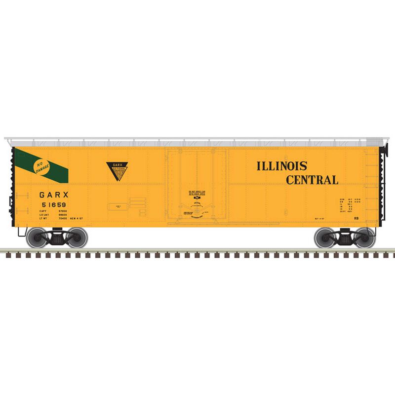 HO 50' GARX Reefer Illinois Central #51654