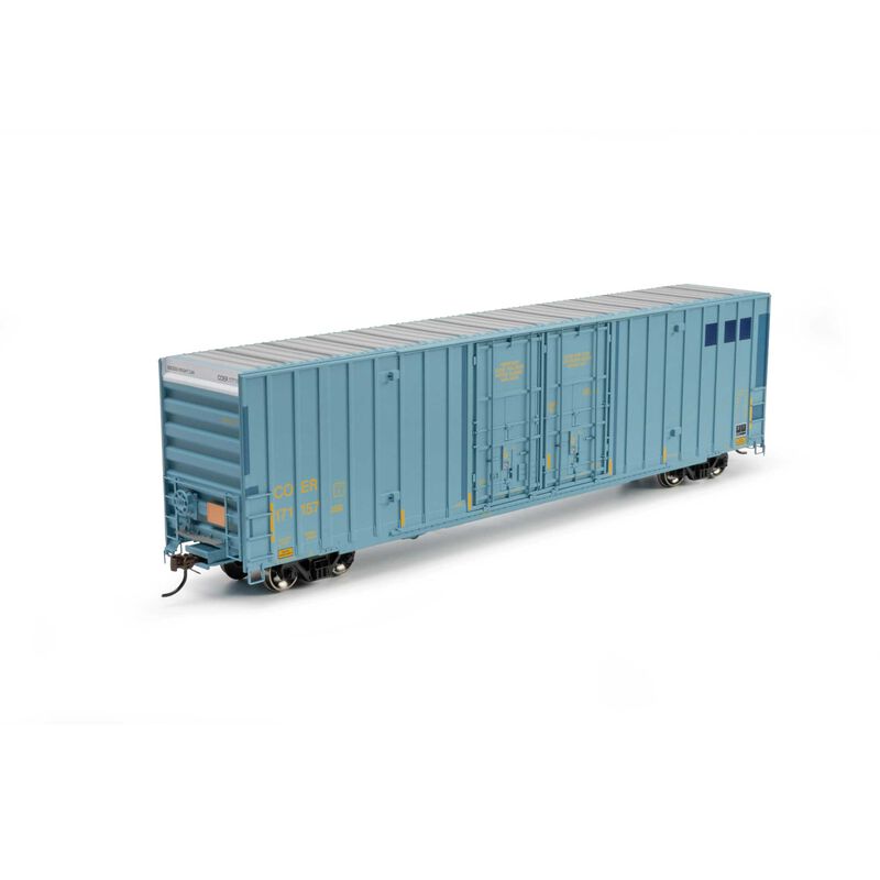 Athearn HO ATH 60' Gunderson High Cube Double Door Box Car, Primed For Grime COER #171157