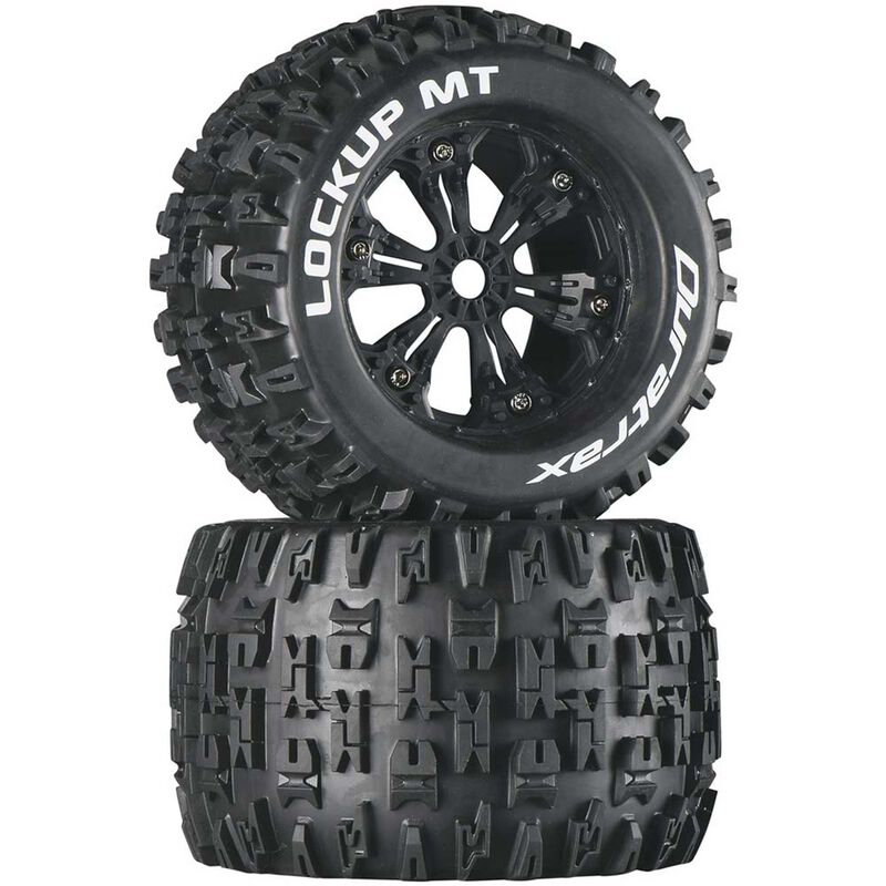 Lockup MT 3.8" Mounted Tires, Black (2)