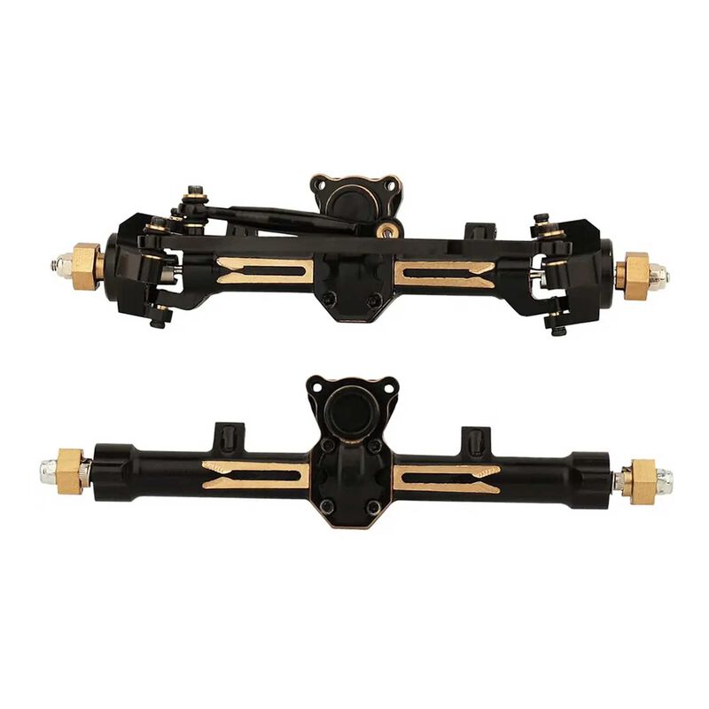 Brass Machined 110g Front & Rear Axle Set for Axial SCX24