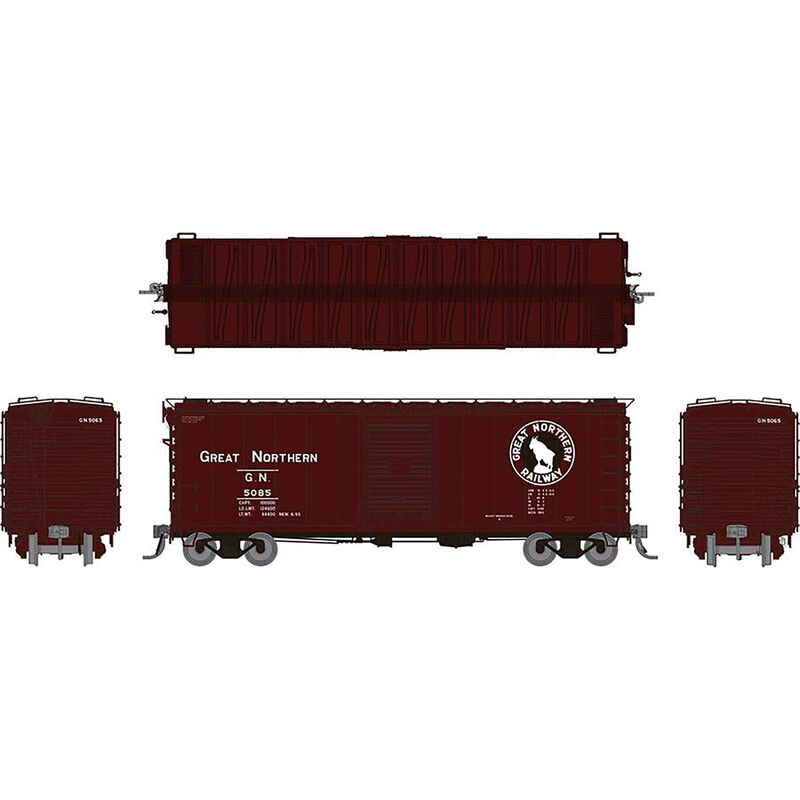 HO GN 40' Boxcar with Late IDNE Mineral Red (6)