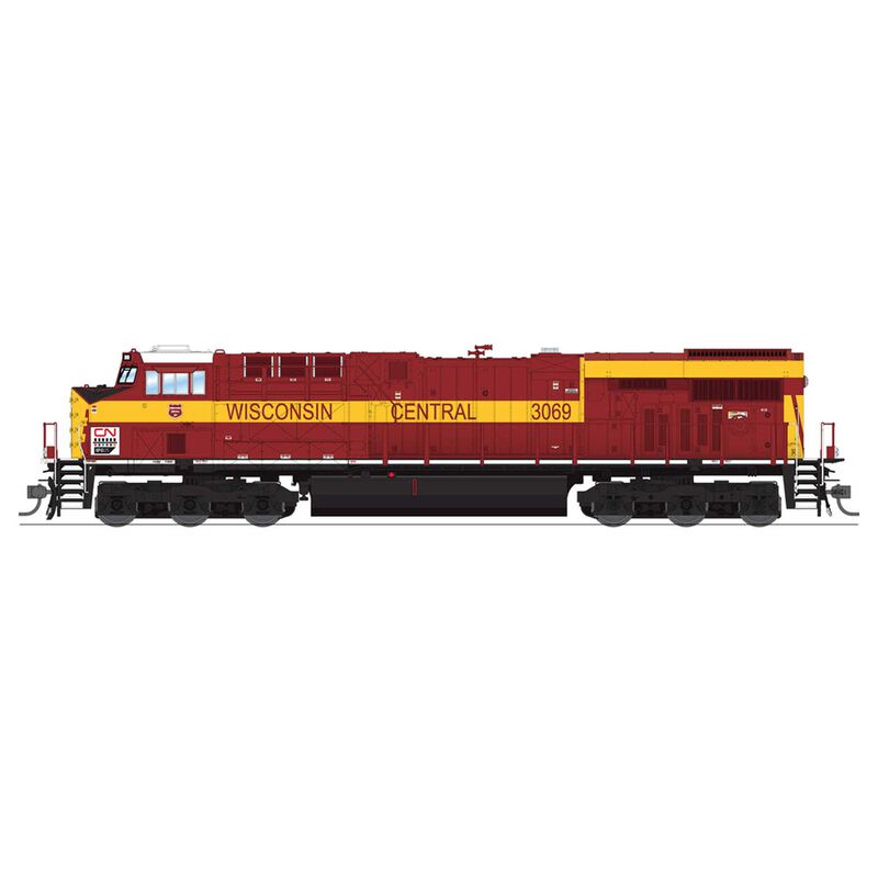 HO GE ES44AC Locomotive, CN #3069 Wisconsin Central Heritage Paint
