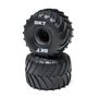 MT Tires, Black Beadlock, Premounted (2): Mini LMT