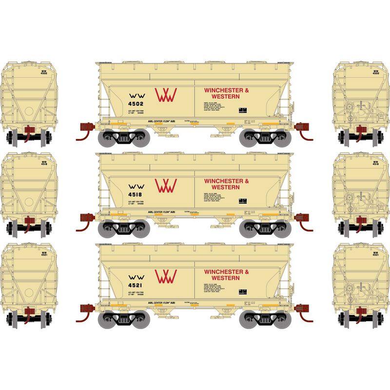 HO RTR ACF 2970 Cover Hopper, W&W (3)