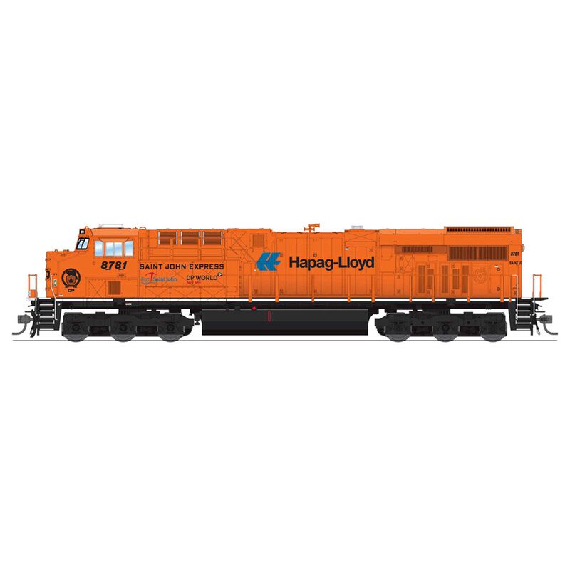 HO GE ES44AC Locomotive, CP #8781 "Saint John Express" Orange Paint
