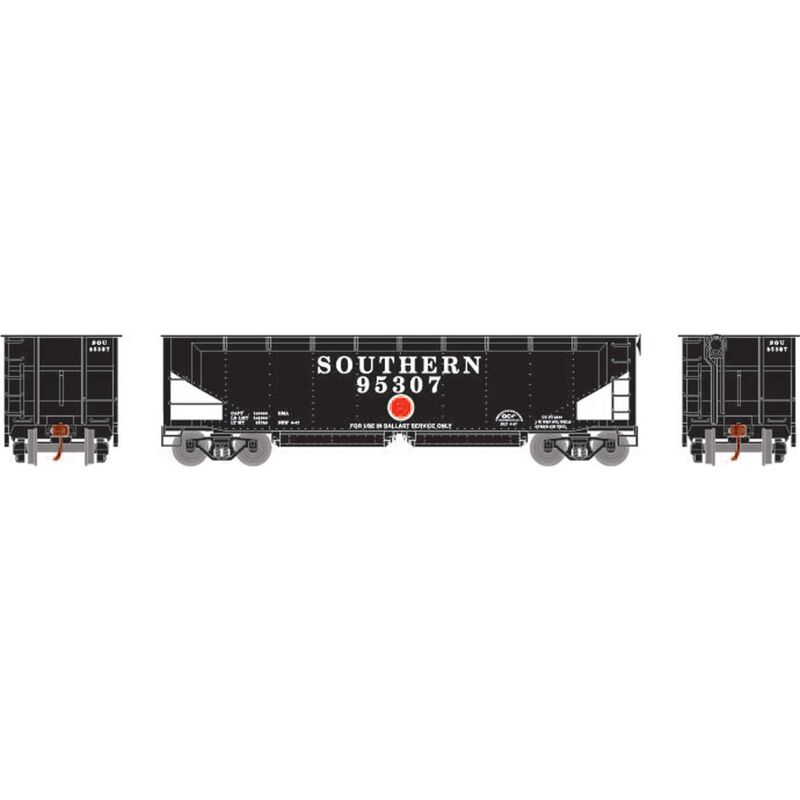 HO RTR 40' Offset Ballast Hopper with Load, SOU #95307