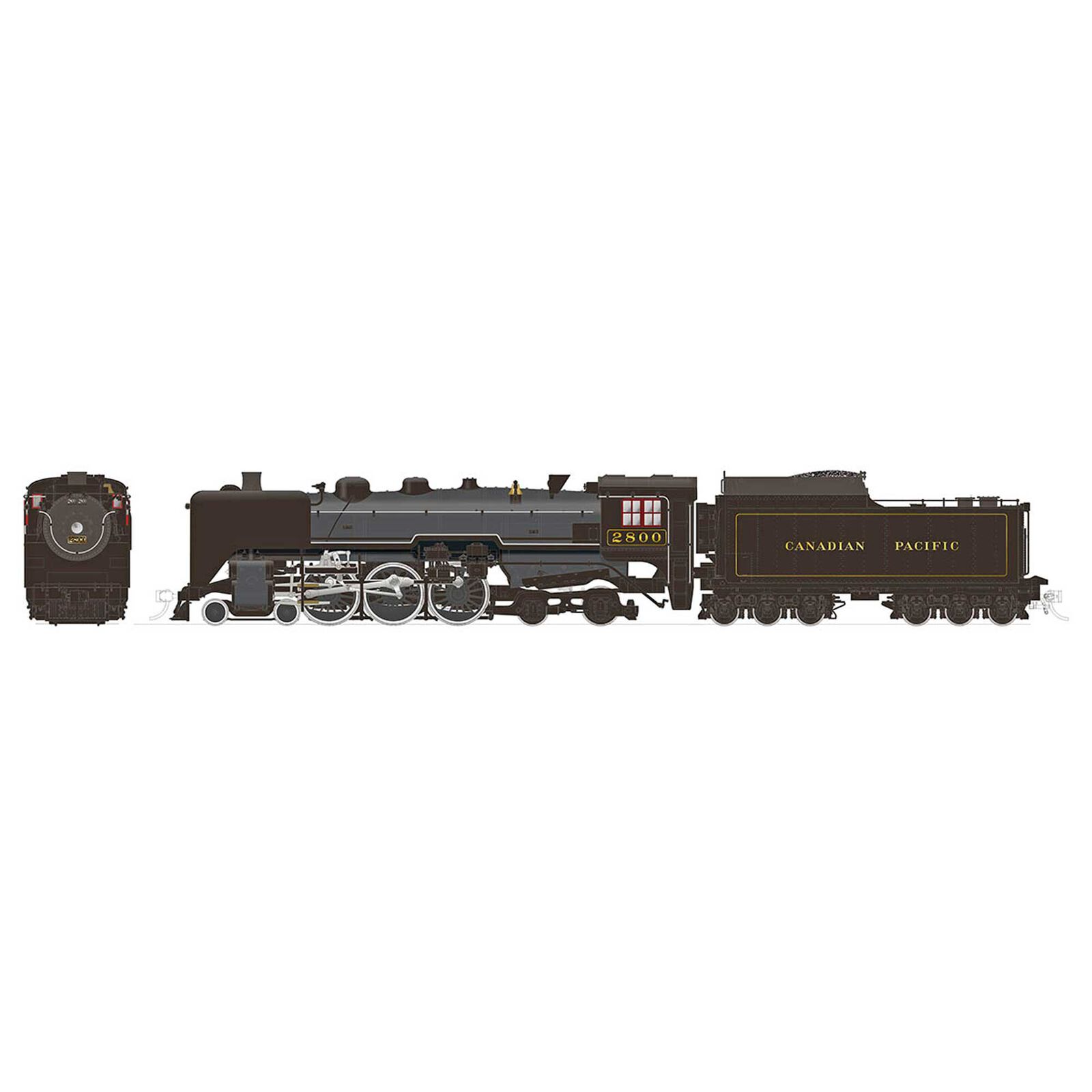 HO H1a 4-6-4 Hudson DC Locomotive CPR #2800