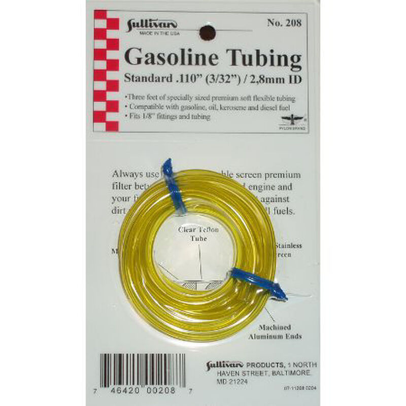 Gas Tubing, 3', Medium, 3/32", Yellow