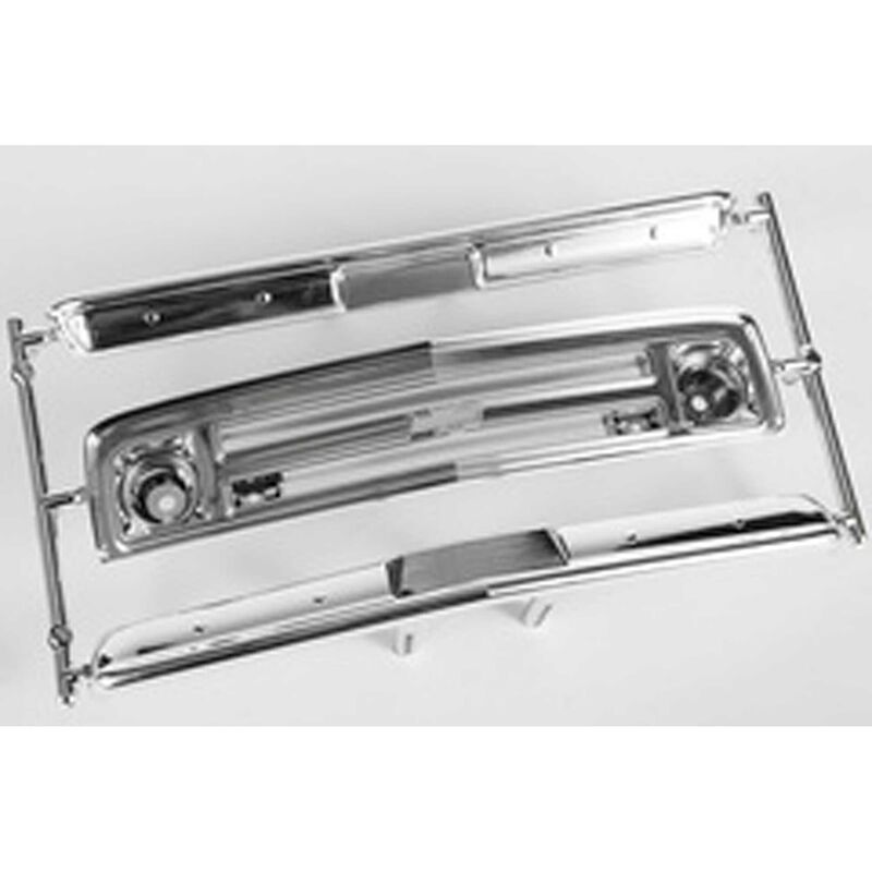 Grille Bumpers Chrome, Black: 1967 Chevrolet C10