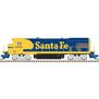 HO B23-7 Locomotive Santa Fe #6396, Gold/Blue/Yellow