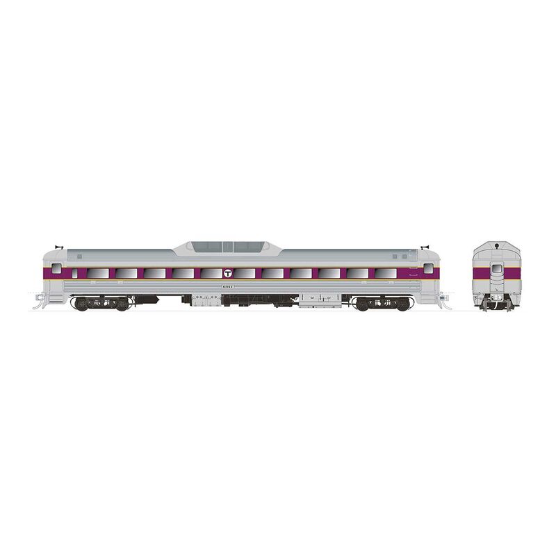 HO Budd RDC-9 (DC/DCC/Sound): MBTA: #6911