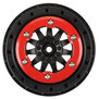 1/10 F-11 Front/Rear 2.2"/3.0" 12mm Short Course Wheels (2) Red/Blk