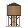 HO, Op. Water Tower Sound Non-weathered Brown Unlettered