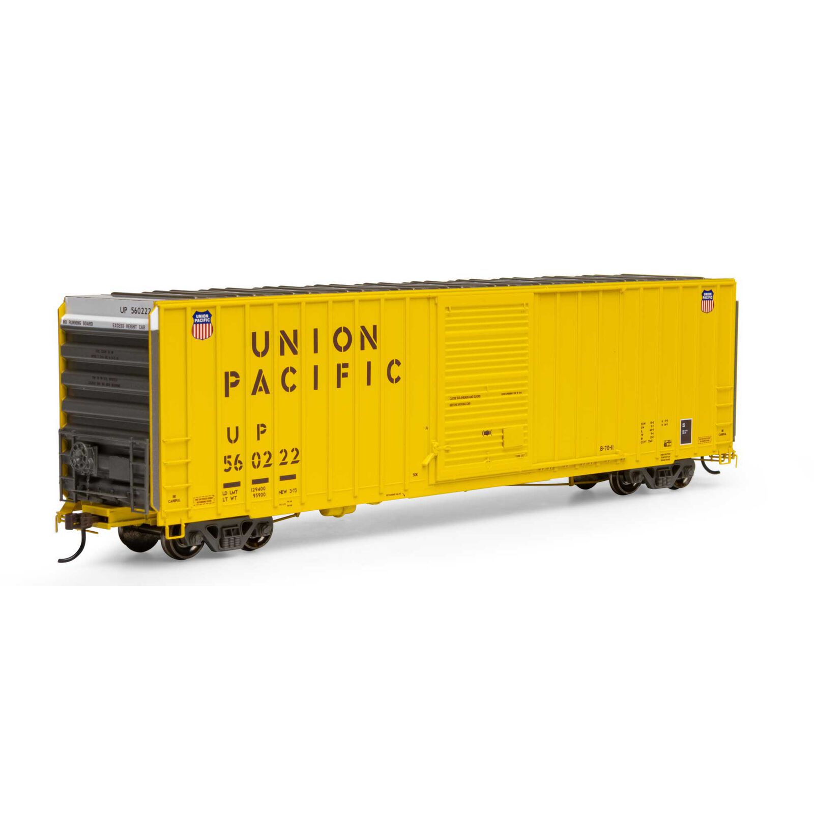 HO RTR 60' Hi-Cube Ex-Post Box, UP/Yellow #560222