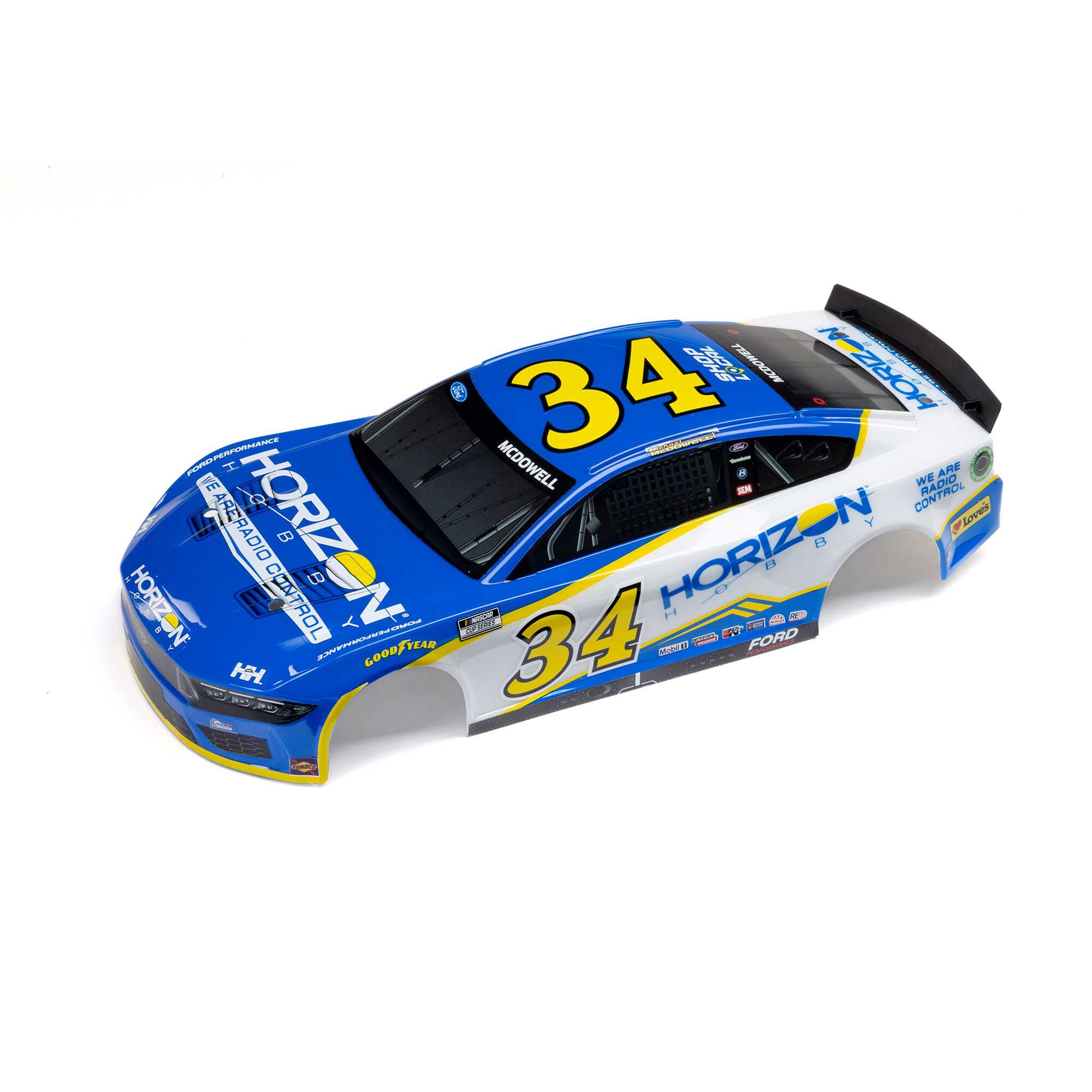 Losi McDowell #34 Horizon Hobby 2024 Body: NASCAR | Tower Hobbies