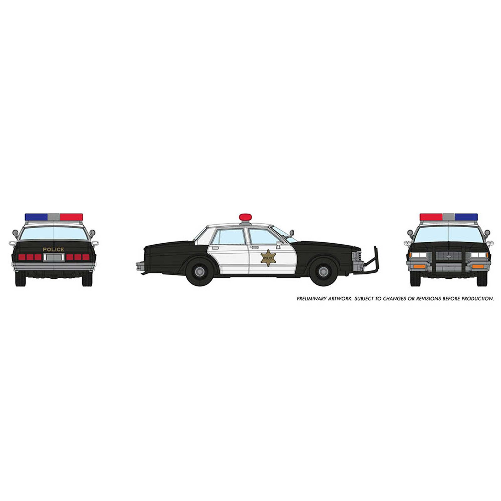 HO Chevrolet Impala Sedan: Police (Black)