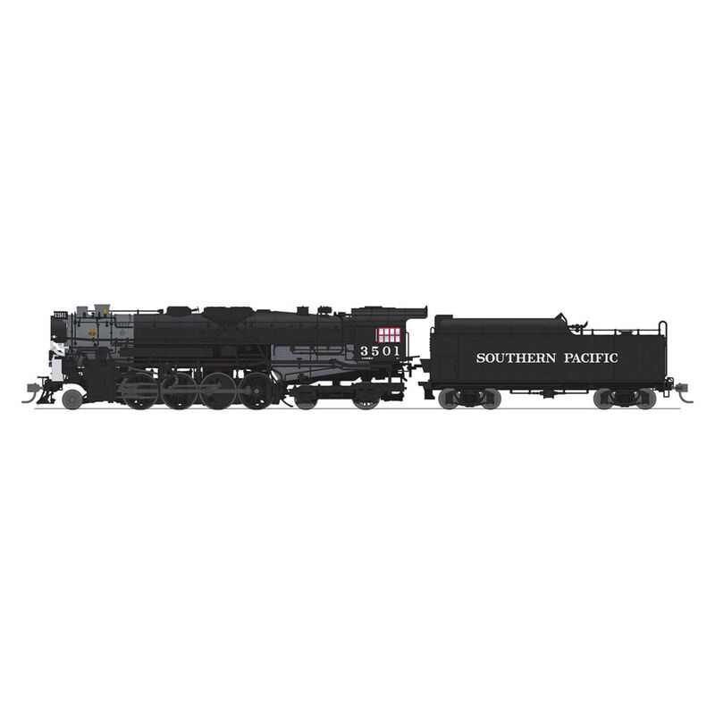 HO Southern Pacific 2-8-4 Berkshire T1a Locomotive with 4-axle Tender and Sound & DCC, SP #3501