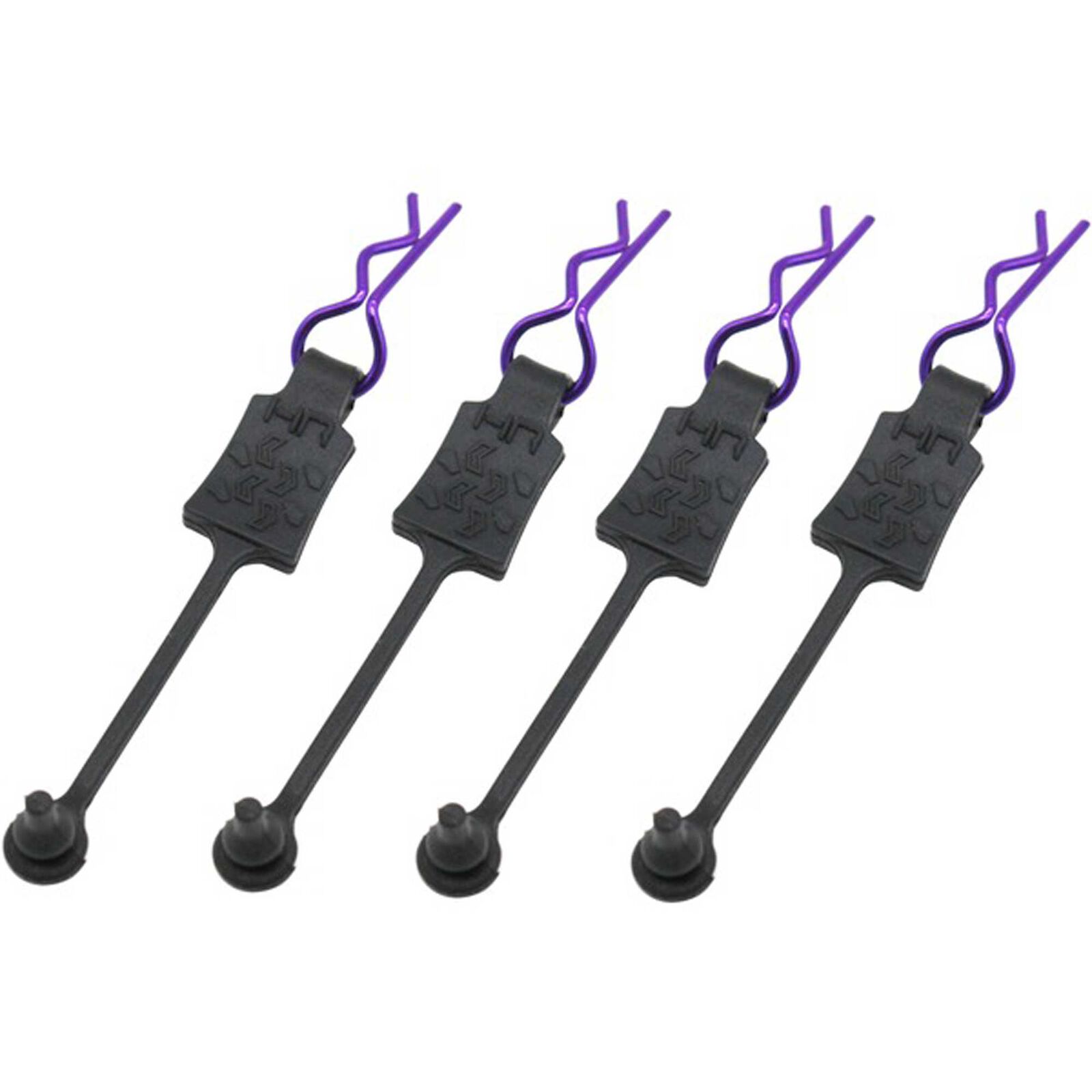 Body Clip Retainers, Purple (4): 1/10