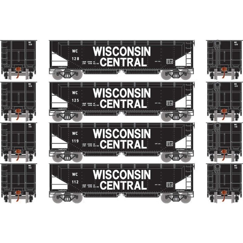 HO RTR 40' Offset Ballast Hopper with Load, WC #2 (4)