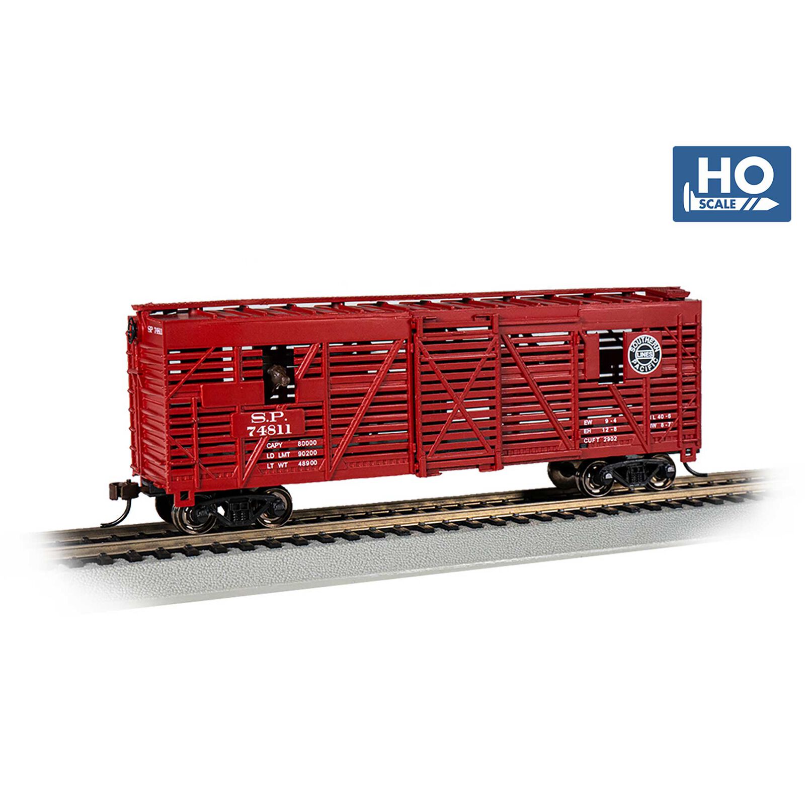 HO STOCK CAR SOUTHERN PACIFIC #74811 with CATTLE