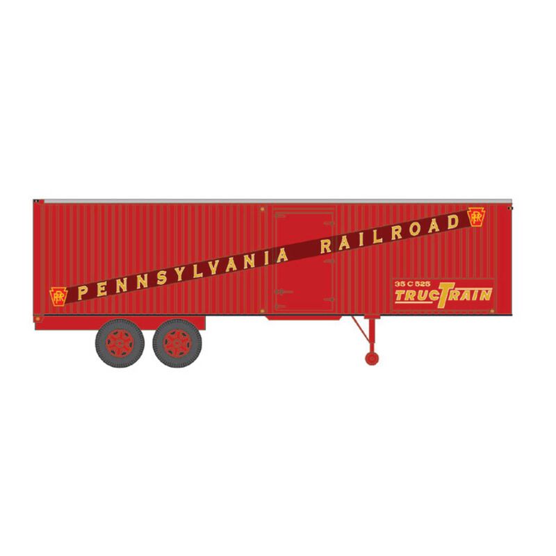 HO 35' Fruehauf Integral-Post Volume Van Trailer, 50s PRR #2